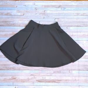 Olive green XS Forever 21 fit and flare mini skirt with pockets